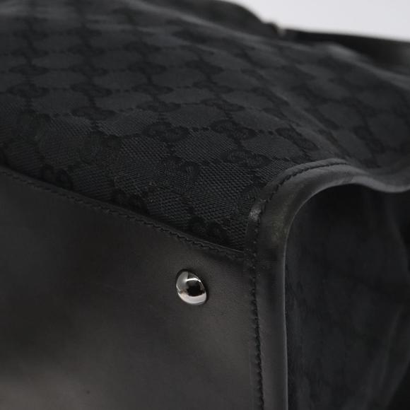 GUCCI GG Canvas Tote Bag Black Silver 109101 Auth nb119 - Picture 14 of 16